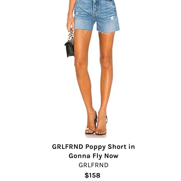 GRLFRND Poppy in Good Luck Charm Medium Blue Wash Denim Jean Short High Rise 29 - Picture 10 of 10